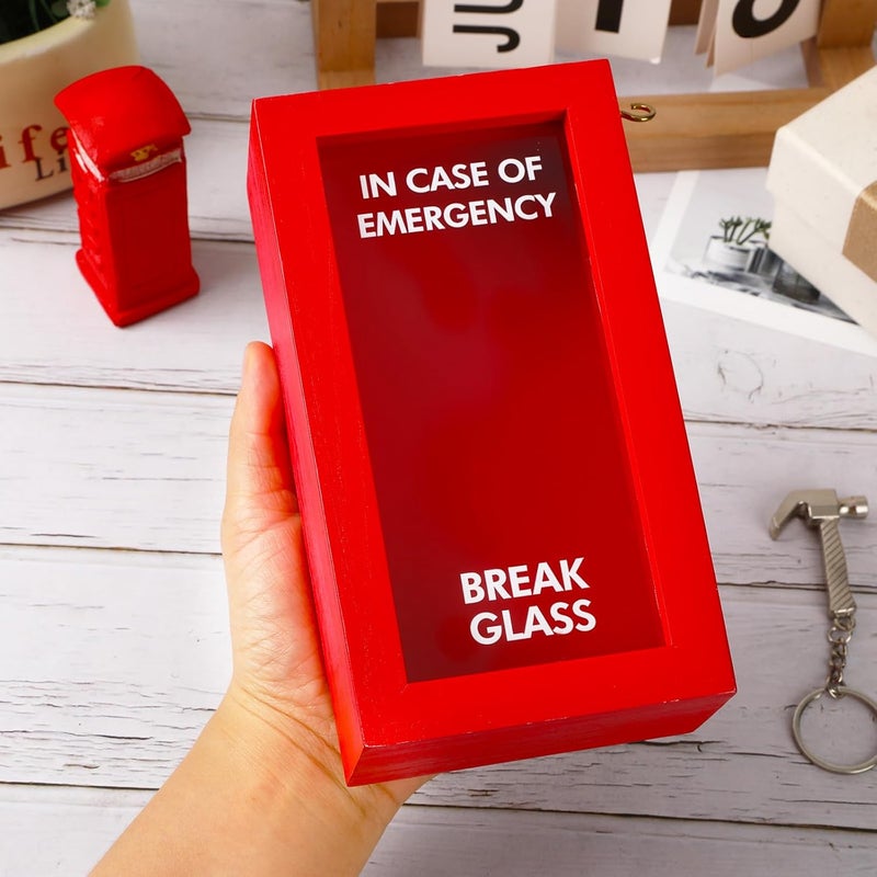JULEASEL Funny Gift Emergency Box w/Hammer(Medium), Break in Case of Emergency Box, Personalized Prank Gag Gift for Birthday Holiday, Funny Desk Decor, White Elephant Gift for Friend Coworker Family - Image 4